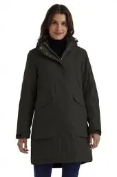 Produktbild: killtec Damen Parka/Mantel wasserdicht mit abzippbarer Kapuze Damen Funktionsparka, dunkeloliv, 38, 43284-000
