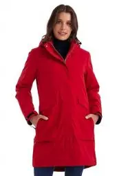 Produktbild: killtec Damen Parka/Mantel wasserdicht mit abzippbarer Kapuze Damen Funktionsparka, rot, 38, 43284-000