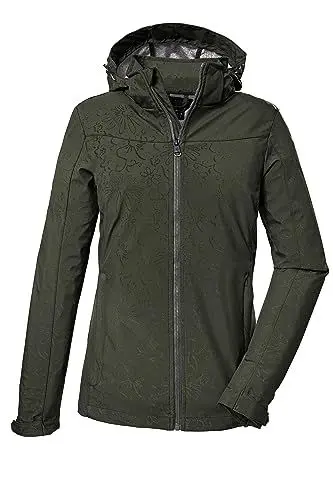 Produktbild: killtec Damen Softshelljacke/Outdoorjacke mit abzippbarer Kapuze KOS 40 WMN SFTSHLL JCKT, oliv, 44, 41280-000