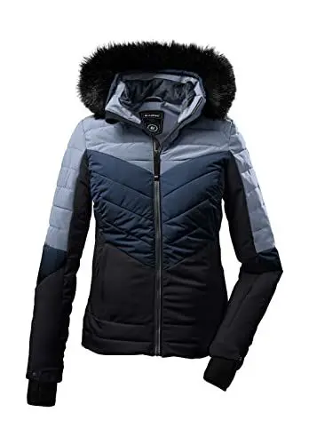 Produktbild: killtec Damen Steppjacke/Skijacke mit abzippbarer Kapuze und Schneefang KSW 250 WMN SKI QLTD JCKT, hell stahlblau, 42, 37577-000
