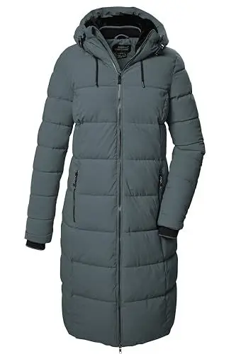 Produktbild: killtec Damen Steppmantel/Funktionsmantel in Daunenoptik mit Kapuze KOW 56 WMN QLTD CT, blaugrau, 40, 41810-000