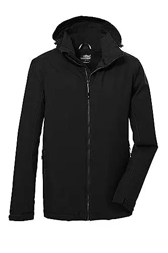 Produktbild: killtec Herren Funktionsjacke/Outdoorjacke mit abzippbarer Kapuze KOW 22 MN JCKT, schwarz, S, 39705-000