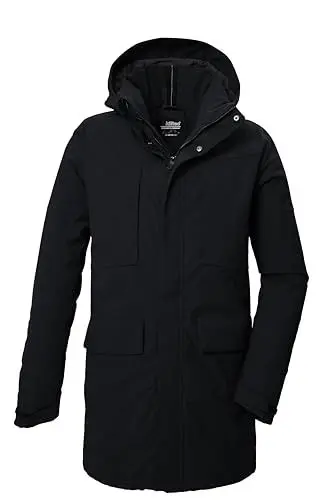 Produktbild: killtec Herren Funktionsparka/Parka mit abzippbarer Kapuze KOW 80 MN PRK, schwarz, L, 41848-000