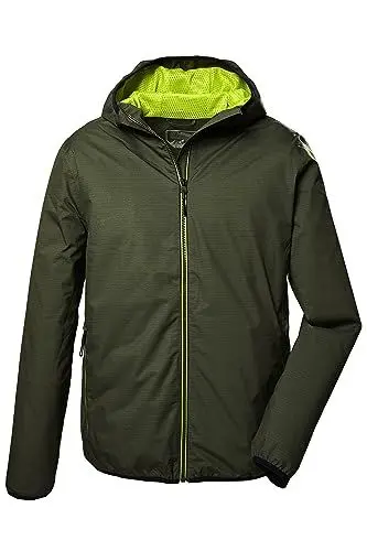 Produktbild: killtec Herren Kos 258 Mn Jckt Funktionsjacke Mit Kapuze, Outdoorjacke Packbar, Grün/anthrazit, M EU