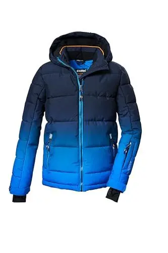 Produktbild: killtec Jungen Skijacke/Ski-Steppjacke mit Kapuze und Schneefang KSW 382 BYS QLTD JCKT, neon blue, 176, 42453-000