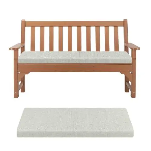 Produktbild: Kimgull Bankauflage Sitzkissen Bank Auflage Ersatzpolster Schwamm Bankkissen Mit Reißverschluss Abnehmbarem Schlippabsicher Stuhlkissen Für Schaukeln Fensterbank (90X30X5CM Beige)