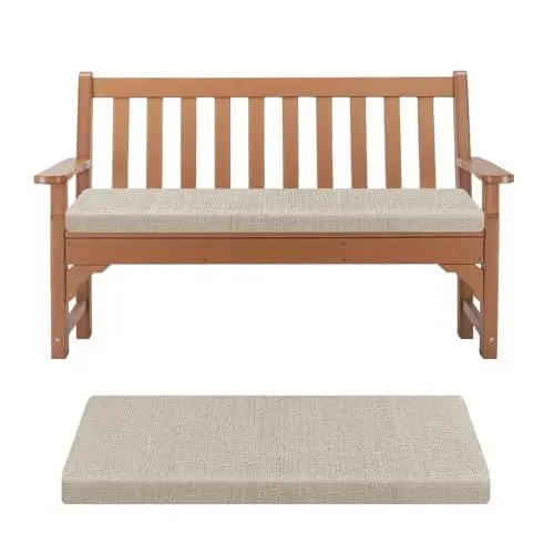 Produktbild: Kimgull Bankauflage Sitzkissen Bank Auflage Ersatzpolster Schwamm Bankkissen Mit Reißverschluss Abnehmbarem Schlippabsicher Stuhlkissen Für Schaukeln Fensterbank (80X40X5CM Taupe)