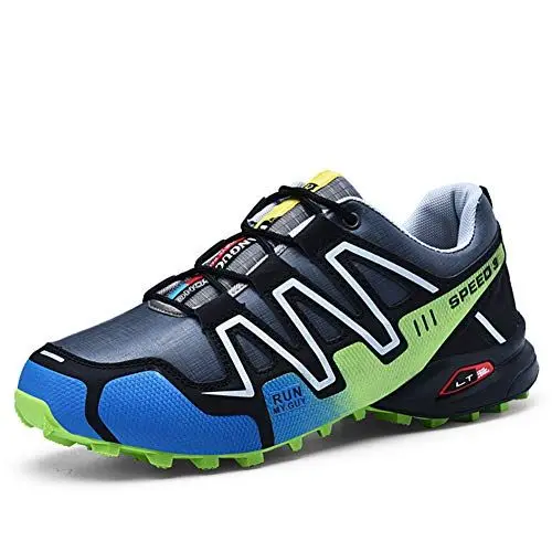 Produktbild: KIMIME PIKL Herren-Wanderschuhe, atmungsaktiv, rutschfest, leicht, Sneakers für Outdoor, Trekking, Klettern, Laufen, 39-48, grün, 39 1/3 EU