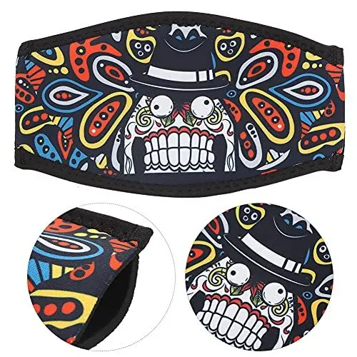 Produktbild: KIMISS 010 SBR Tauchen, Seitlicher Neopren-Haarschutz-Maskenriemen, Doppelter Schnorchel-Spiegelgürtel, Cartoon-Druck, Lustige Zähne (Cartoon-Druck - lustige Zähne)