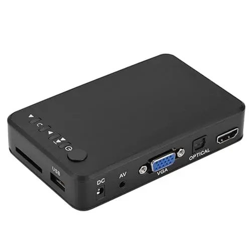 Produktbild: KIMISS 1080P HD Video Multimedia Player mit IR-Fernbedienung, Kompakter Multiformat Media Player, 110V-240V (EU-Stecker)