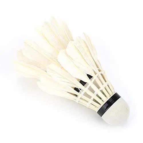 Produktbild: KIMISS 12 Stück Weiße Federn, Bälle, Federbälle, Outdoor-Federbälle für Badminton, Badminton, Sporttrainingszubehör mit Langsamer Geschwindigkeit