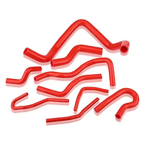 Produktbild: KIMISS 9 Stücke Silikon Auto Kühlerschlauch Kit für D15 D16 SOHC EG/EK 1992-2000(Rot)