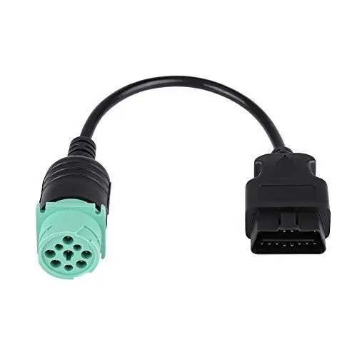 Produktbild: KIMISS 9 pin auf 16 pin obd2 LKW diagnosescanner Kabel Adapter j1962-j1939 für Cummins dieselmotor (männlich)