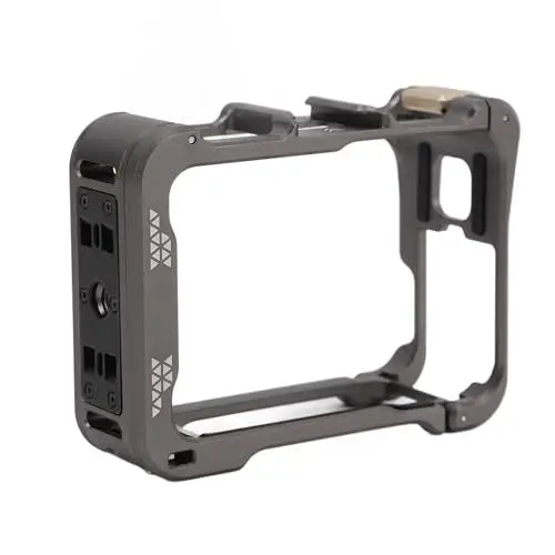 Produktbild: KIMISS Action-Kamera mit Kaltschuh, Aluminiumiveame für Ace Pro, I-Drop-Metallgehäuse, Silikon-Objektivabdeckung, Schwarz, Kompatibel mit Action-Kameras