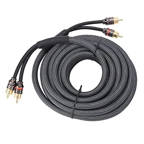 Produktbild: KIMISS Auto-Audio-Signalkabel-Adapter 4,5 M/180 Zoll, Schwarze PVC-Kunststoffschicht, Verstärker-Modifikation, Heimkino, Hochfrequenz-Leistung, Bereichern Mobiles Audio