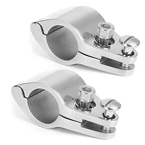 Produktbild: KIMISS Boot Bimini Top, 2Pcs Bimini Top Backen Gleitklemme Stahl Boot Hardware Fitting für Aufblasbare Kommerzielle Yachten (22mm)