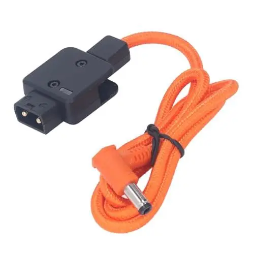 Produktbild: KIMISS D-Tap-zu-DC-Stromkabel 5,5 X 2,5 Mm – Vielseitige Stromversorgung für Kameramonitor, Fülllicht, 60 Cm Länge mit Anti-Reverse-Kontrollleuchte