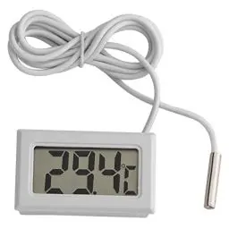 Produktbild: Digital LCD Thermometer, Mini-Temperaturmessgerät Sonde Sensor Digital LCD-Thermometer mit Externem Metallfühler Temperatursensor für Kühlschrank Gefrierschrank Aquarium