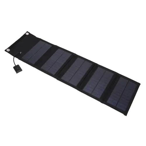 Produktbild: KIMISS Faltbares Solarladegerät, 10 W, 5 V, Polykristallines Silizium-Panel, Powerbank für Outdoor-Aktivitäten