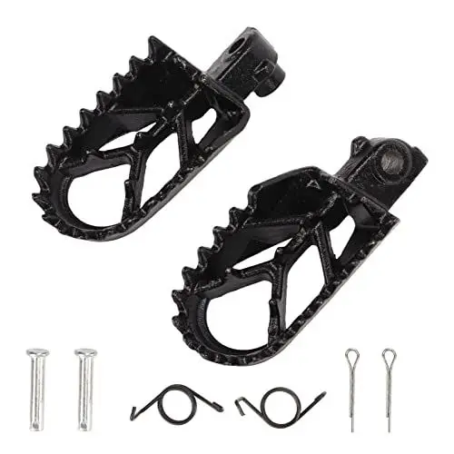 Produktbild: KIMISS Fußrasten, 1 Paar Schwarze Motorrad-Fußstütze, Rutschfeste Stahllegierung, Fußpedal für 50 Cc 70 Cc 90 Cc 110 Cc 125 Cc Dirtbike Motocross