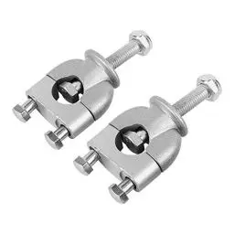 Produktbild: KIMISS Motorrad Lenker-Riser-Klemmen, 2 Stück Universal 2,2 cm, Silber, Metall, Passt für Motorräder mit 7/8 Zoll (22 mm) Lenker