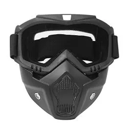 Produktbild: Motorradbrille mit Maske Outdoor Reiten Radfahren Abnehmbare Schutzbrille (transparent) (Transparent)