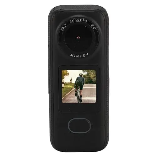 Produktbild: Tonysa Fahrrad-Action-Kamera, 4K 30 Fps, mit 1,4-Zoll-IPS-Touchscreen, IPX6 Wasserbeständig für Anti-Shake-Sportkamera, 150° Ultraweitwinkel 1800 MAh