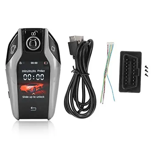 Produktbild: KIMISS Push Start Ignition Kit, Universal TK800 und LCD-Touchscreen Smart Key Remote Keyless Entry für Alle Modelle mit Start-Stopp-Motortaste(Grau)