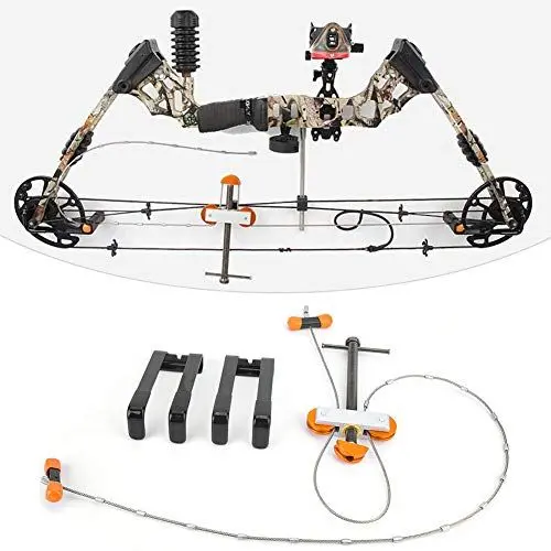 Produktbild: KIMISS Tragbares Metall-Bogenpresse-Quad-Halterungsset für den Außenbereich Jagdbogenpresse Compound-Bogenschießen-Pfeilschießwerkzeug