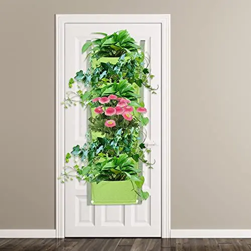 Produktbild: KIMISS Vertikale Outdoor-Pflanzen-Wand-Wachstumstaschen, Wand-Pflanztasche, Garten-Pflanzgefäß, 6 Taschen, Pflanzen-Wachstumstaschen, Wandbehang-Pflanzgefäß für den Garten Im Freien,