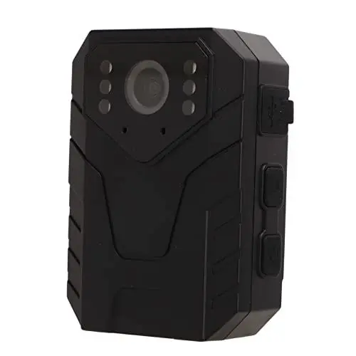 Produktbild: KIMISS Videorecorder, Tragbare 4K-HD-Clip-On-Sicherheitskameras mit 128 GB und Bewegungserkennung, Überwachungskamera für die Strafverfolgung, 100–240 V (EU-Stecker)