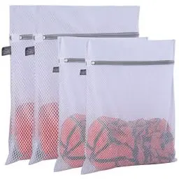 Produktbild: Kimmama Wäschesack aus Mesh-Waschtaschen, Waschmaschinen-Waschbeutel, Honigwaben-Mesh-Wäschesack zum Waschen von Feinwäsche, 4er-Pack