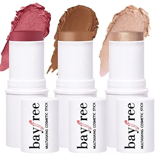 Produktbild: KIMUSE Cream Blush Stick, Highlighter & Contouring stick, Cremige Textur Mit Leuchtendem Finish,Vielseitig, einfach zu verwenden, Make-Up Für Jeden Hauttyp