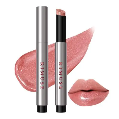 Produktbild: KIMUSE Lip Plumper, Hydrating Korean Lip Gloss, Getönter Lippenpflegestift, glänzend, Nährender Lippenbalsam, strahlend frisch, Vegan & Tierversuchsfrei