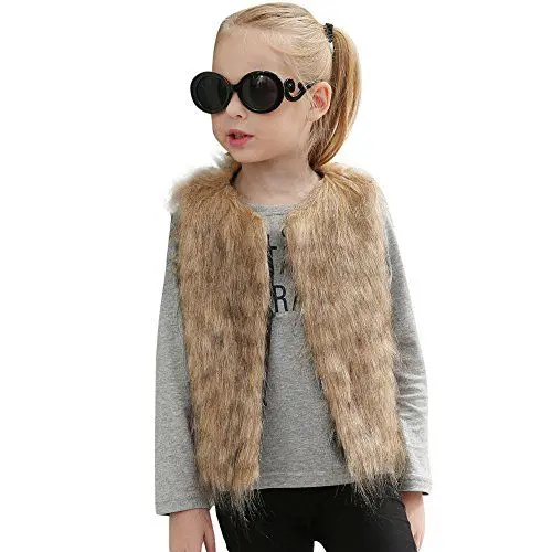 Produktbild: Kind Baby Mädchen Winter faus Dicke Jacke warme Outdoor-Kleidung Junge Mädchen 3t Kapuzenpullover Love-ly, einfacher Mantel für Toddler Windjacke für Boys (Yellow, 140)