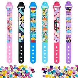 Produktbild: Kinder Bauklötze Armbänder, 6 Stück Dots Armbänder,Freundschaftsbänder Spielzeug, DIY Kreatives Basteln Armband Making Kit, für Mädchen Jungen Teenager Geburtstagsgeschenke (A+B)