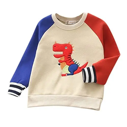 Produktbild: Kinder Childr Kleinkind Mädchen Niedlichen Langarm Patchwork Gestreift Pullover Sweatshirt Bluse Tops Kleidung Outfits Pullover Ohne Herren (A, 4-5 Years)