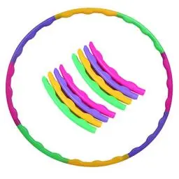 Produktbild: Kinder Hula Hoop, hohe Qualität, 8-teiliges abnehmbares Design, Farbiger Durchmesser 65 cm, Leicht zu tragen, für Erwachsene oder Kinder ab 4 Jahren Training, Sport & Spielen, Fitness und Training