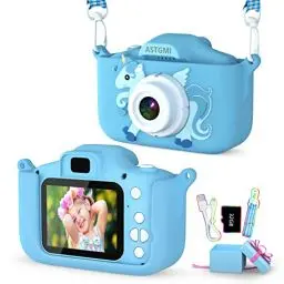 Produktbild: Kinder Kamera, 2.0”Display Digitalkamera Kinder ，Geschenke für 3 4 5 6 8 7 9 10 11 12Jahre Jungen und mädchen, 1080P HD Anti-Drop Fotoapparat Kinder für Geburtstagsgeschenk Weihnachten Spielzeug