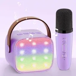 Produktbild: Kinder Karaoke Maschine, Neueste Karaoke Mikrofon Kinder, Geschenke für Mädchen Jungs,Mini Bluetooth Lautsprecher Geschenk Mädchen Stimmverzerrer-Spielzeug Spielzeug für 3 4 5 6 7 8 9 10+(lila)