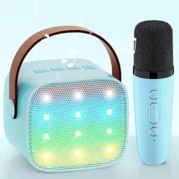 Produktbild: Kinder Karaoke Maschine, (Premiumversion) Karaoke Mikrofon Kinder, Geschenke für Mädchen Jungs,Mini Bluetooth Lautsprecher Geschenk Mädchen Stimmverzerrer Spielzeug für 3 4 5 6 7 8 9 10+(Baby blau)