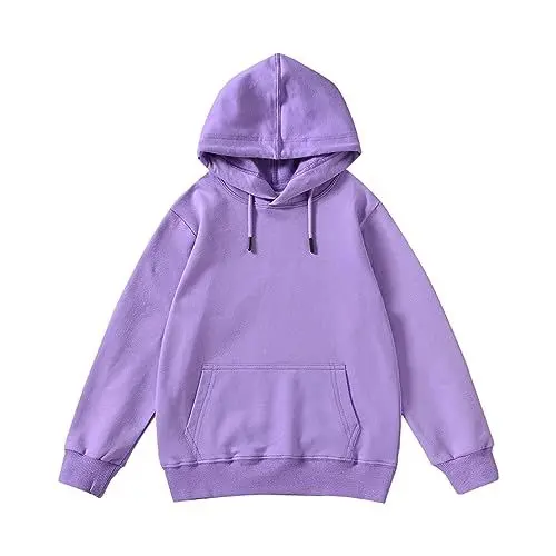 Produktbild: Kinder Kind Kleinkind Mädchen Solide Langarm Patchwork Mit Kapuze Verdickte Warme Sweatshirt Pullover Bluse Tops Outfits Kleidung Pullover Größe 74 Junge (Purple, 13-15 Years)