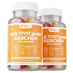 Produktbild: Kinder Multivitamin Fruchtgummis mit Zink, Vitamin C & Vitamin D - Vitamine für Kinder ab 3 Jahren - Zink für das Immunsystem - Kindervitamine (120 Gummis)