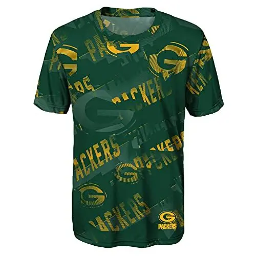 Produktbild: Kinder NFL Dri-Tek Shirt - Noise Green Bay Packers - BXL20
