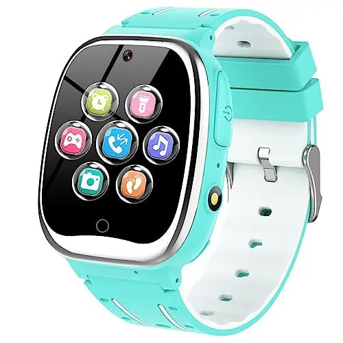 Produktbild: Kinder Smartwatch, Telefon Uhr Smartwatch Kinder mit Schrittzähler, Musik, 26 Spiele, Kamera, Anruf SOS, Wecker, Taschenlampe, Recorder, Kids Smartwatch für Jungen Mädchen 3-10 Jahre Geschenk Grün