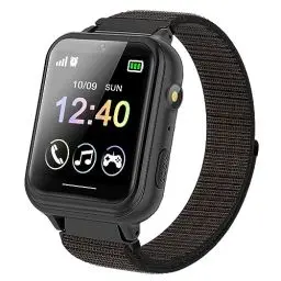 Produktbild: Kinder Smartwatch, Telefon Uhr für Kinder 10 Spiele MP3 Musik Anruf Taschenlampe kamera SOS Touchscreen, Kids Smart Watch mit Schrittzähler Wecker Recorder Geschenk für Junge Mädchen (Schwarz)