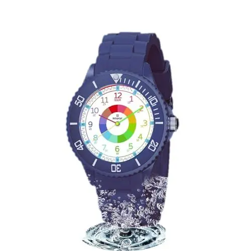 Produktbild: Kinder Uhr,Armbanduhr für Kinder Jungen und Mädchen,lernuhren Analoge Armbanduhr mit Zeitlernübungen,japanischen Quarzwerk,Uhr Damen und Herren,gut lesbar,Full HD 1080P Home