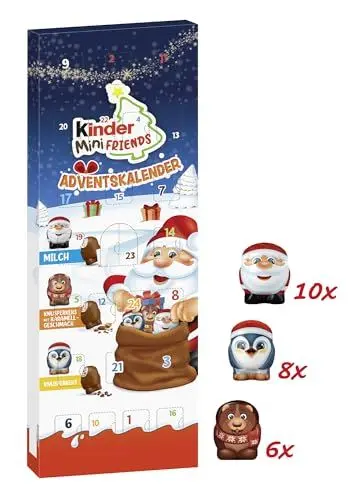 Produktbild: kinder Mini Friends Adventskalender – Adventskalender mit leckeren Schokoladen-Spezialitäten – 1 Kalender à 146g