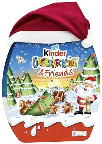 Produktbild: kinder Überraschung & Friends Adventskalender – Adventskalender mit leckeren Schokoladen-Spezialitäten – 1 Kalender à 370g