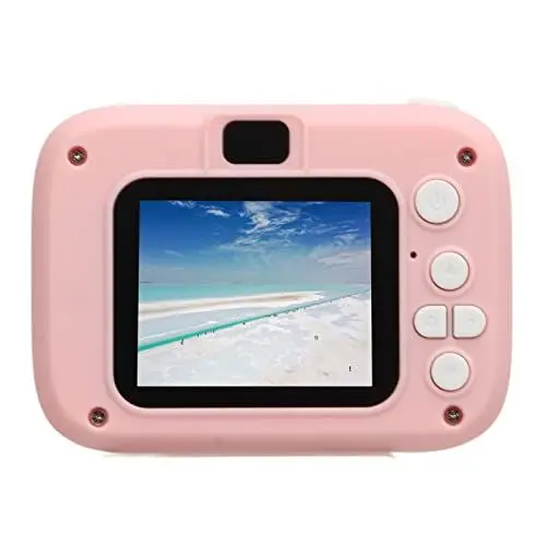 Produktbild: Kinder-Digitalkamera, 2,0-Zoll-Bildschirm, 20 MP, Dual-Vorder- und Rückseite, Camcorder für Mädchen und Jungen Im Alter von 3 Bis 9 Jahren, mit 1080P HD-Videoaufnahme, (Rosa)
